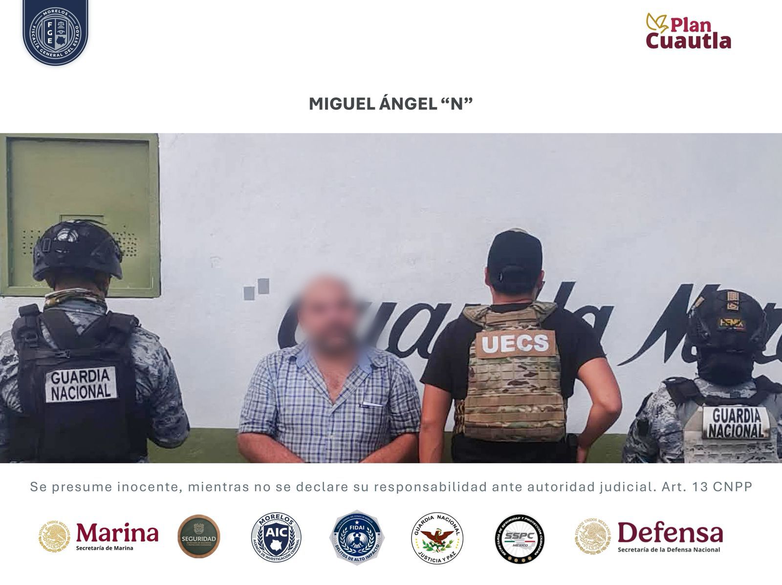 PRISIÓN PREVENTIVA A SUJETO IMPUTADO POR EXTORSIÓN AGRAVADA EN CUAUTLA