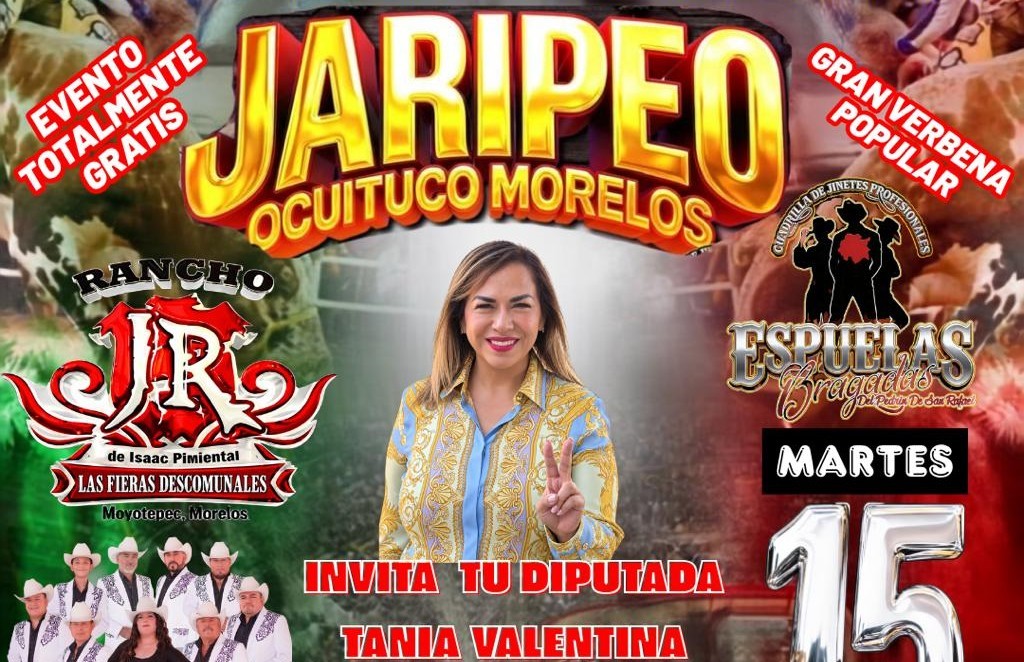 Tania Valentina invita a celebrar la Noche Mexicana en Ocuituco