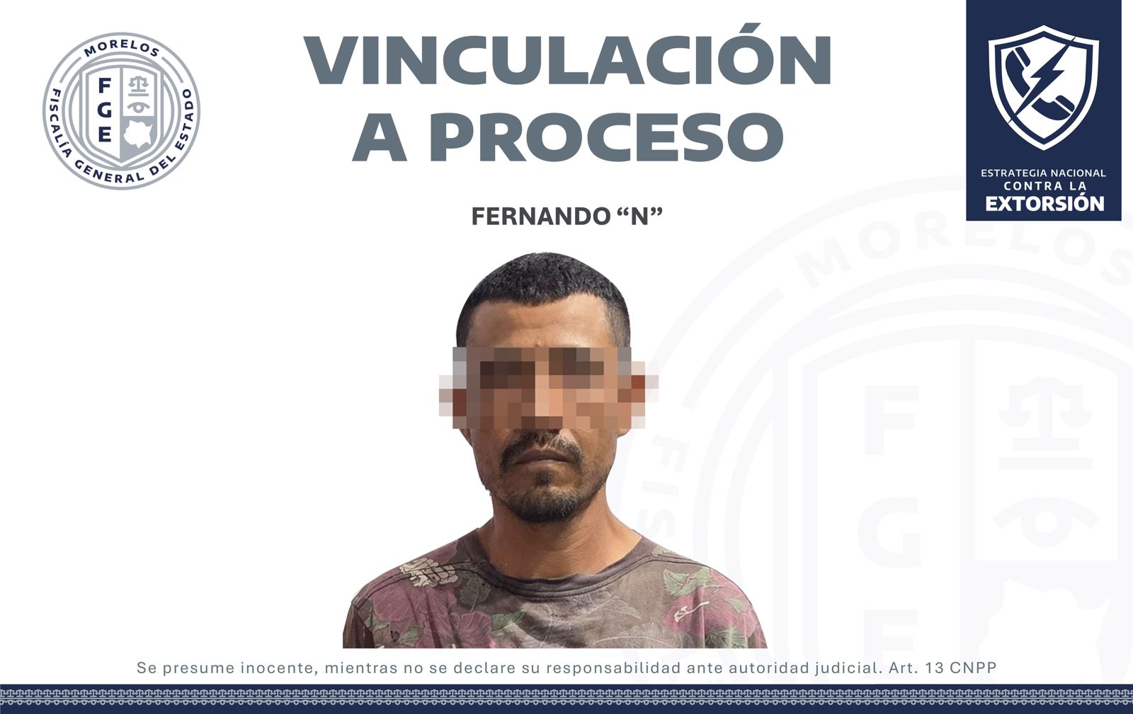 VINCULADO A PROCESO ACUSADO DE EXTORSIÓN AGRAVADA EN AYALA