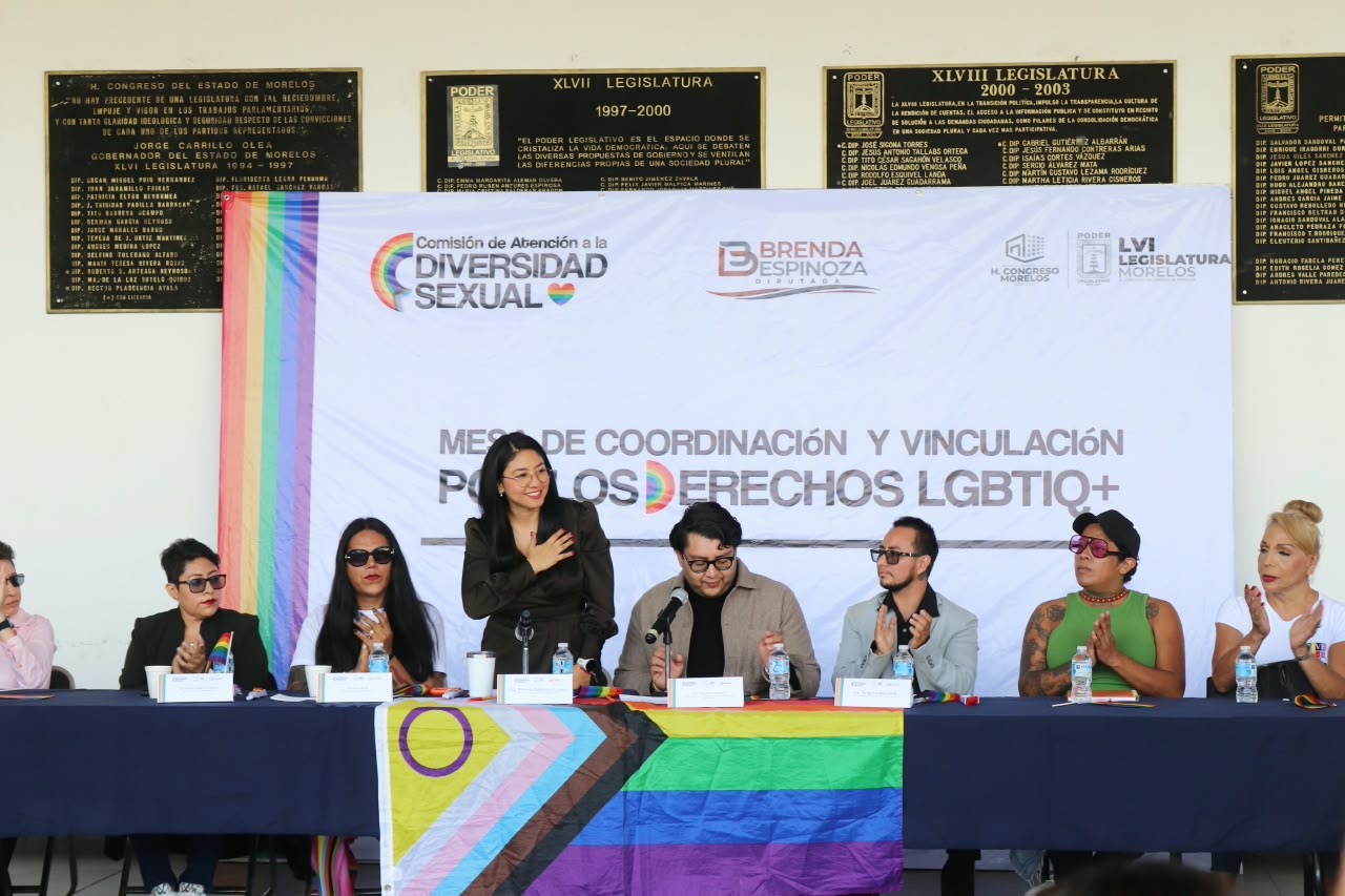 ENCABEZA DIPUTADA BRENDA ESPINOZA MESA DE COORDINACIÓN Y VINCULACIÓN POR LOS DERECHOS LGBTIQ+