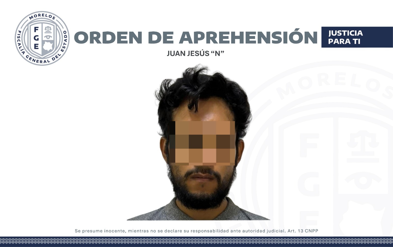 Aprehenden a Juan Jesús “N” por incumplir medidas cautelares en proceso por posesión de vehículo de procedencia ilícita