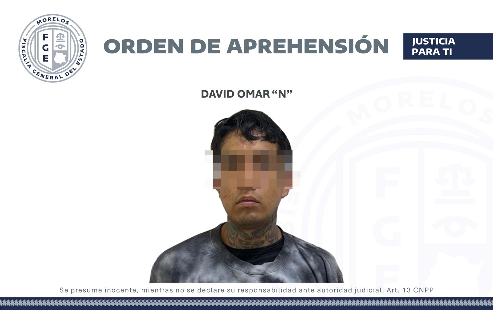 Aprehenden a David Omar “N” por presunto intento de feminicidio contra una mujer en Jiutepec