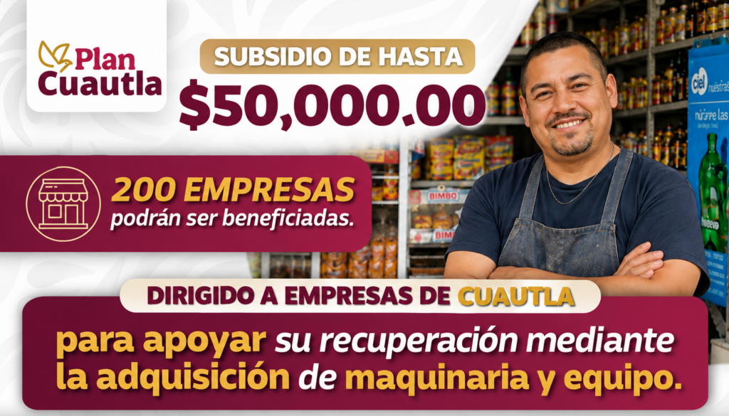 Subsidio para empresas de Cuautla
