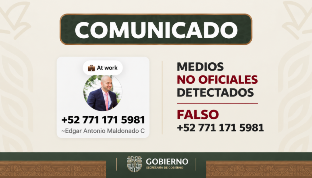 Comunicado oficial sobre medios no oficiales