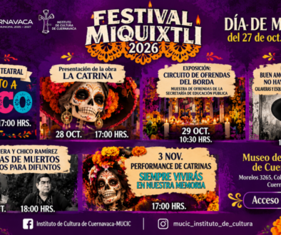 MuCiC celebra Día de Muertos con teatro, música, ofrendas y catrinas del 27 de octubre al 3 de noviembre