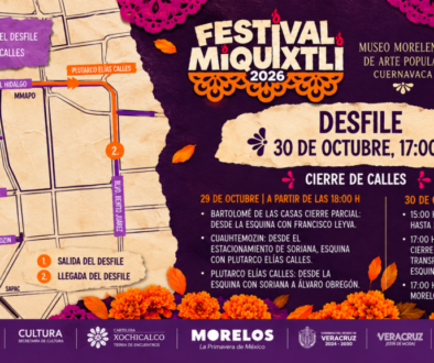 Mapa y programa del Festival Miquixtli 2026