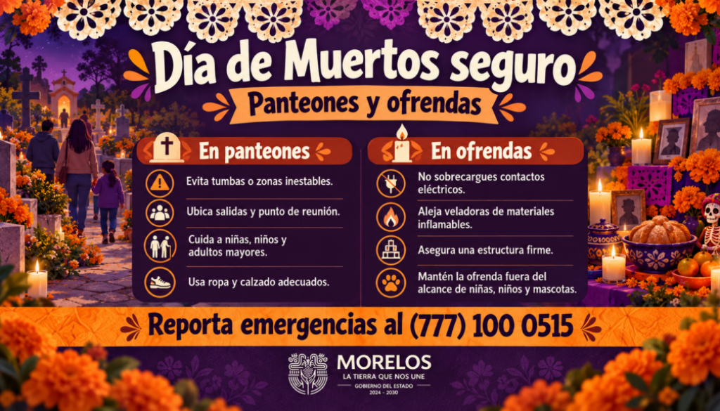 Día de Muertos seguro_ panteones y ofrendas