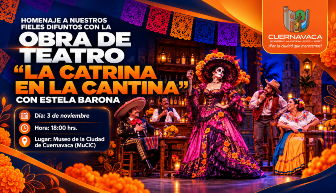 “La Catrina en la Cantina” llegará gratis al Museo de la Ciudad de Cuernavaca este 3 de noviembre