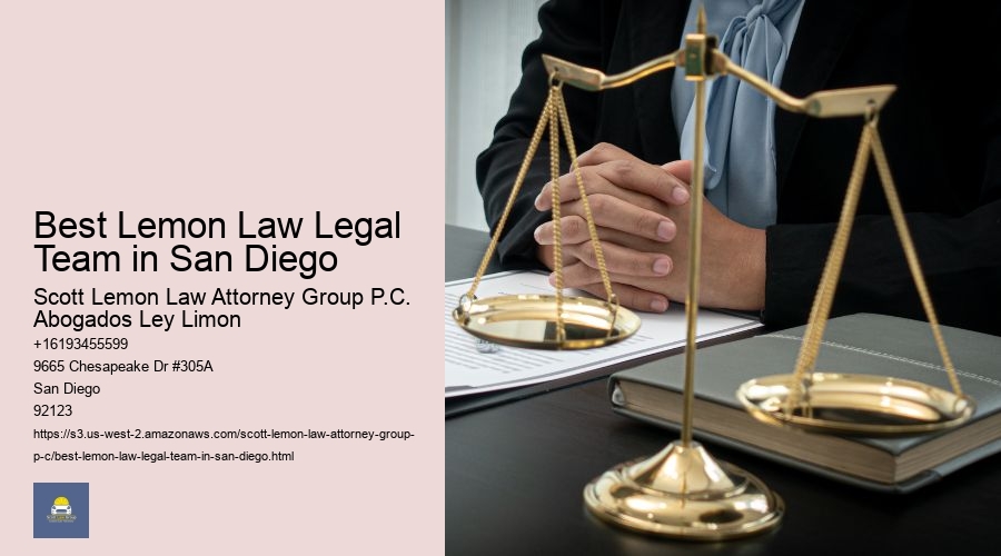 Best Lemon Law Legal Team in San Diego