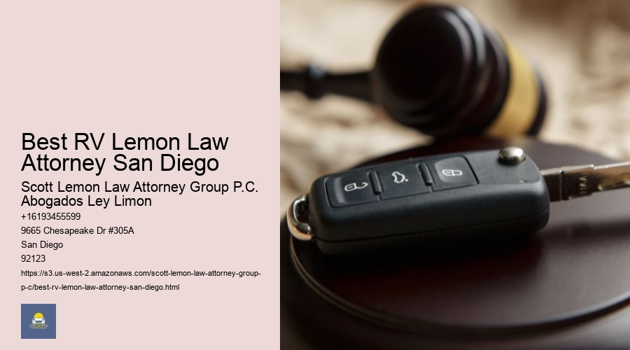 Best RV Lemon Law Attorney San Diego