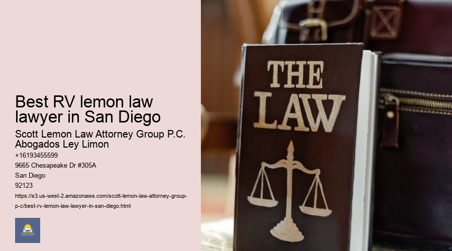 best RV lemon law lawyer in San Diego