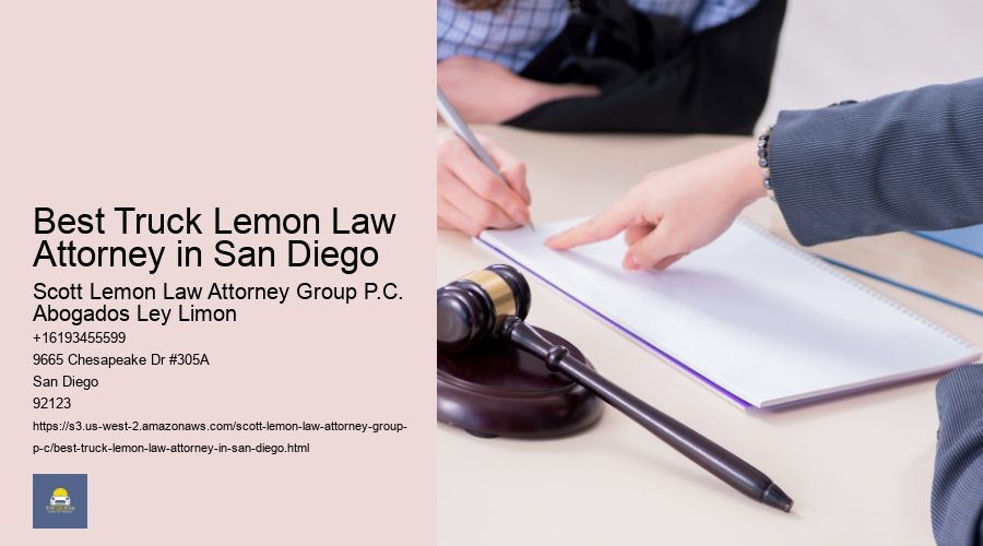 Best Truck Lemon Law Attorney in San Diego