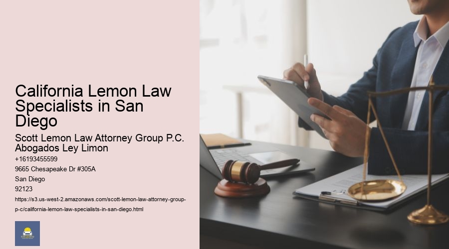 California Lemon Law Specialists in San Diego