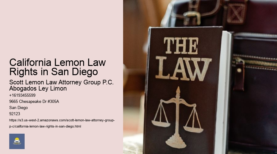 California Lemon Law Rights in San Diego