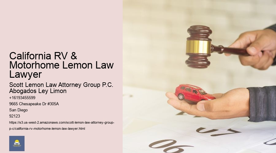 California RV & Motorhome Lemon Law Lawyer