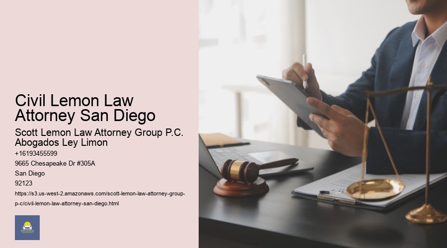Civil Lemon Law Attorney San Diego