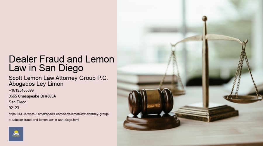 Dealer Fraud and Lemon Law in San Diego
