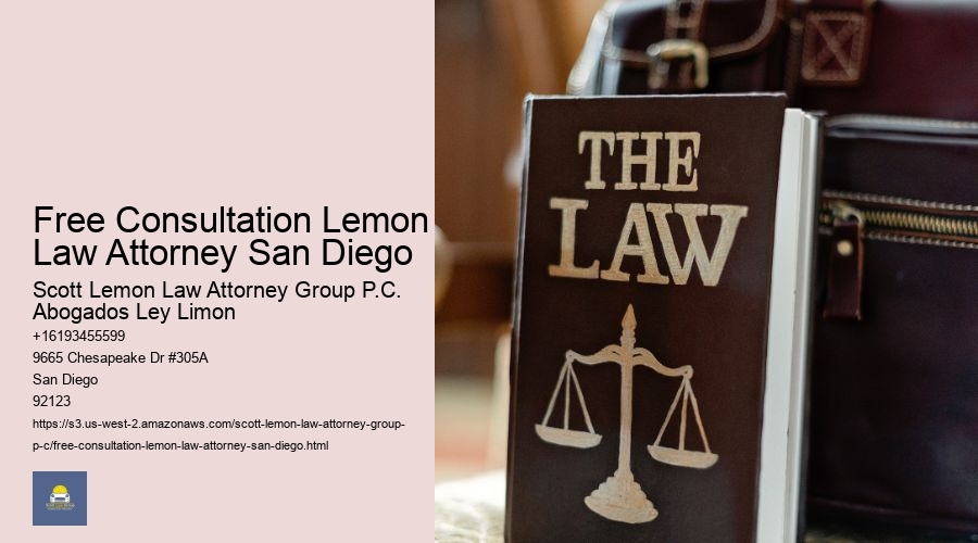 Free Consultation Lemon Law Attorney San Diego
