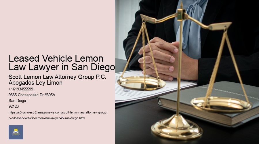 Leased Vehicle Lemon Law Lawyer in San Diego