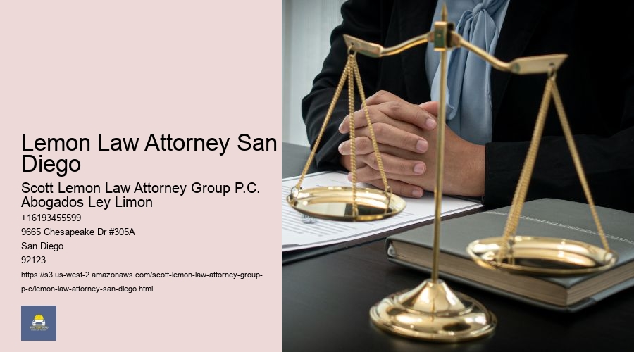 Lemon Law Attorney San Diego