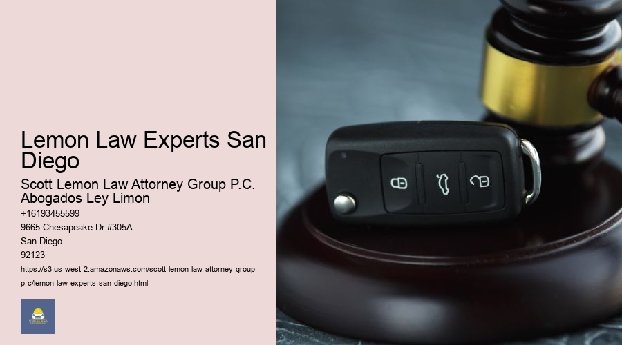 Lemon Law Experts San Diego