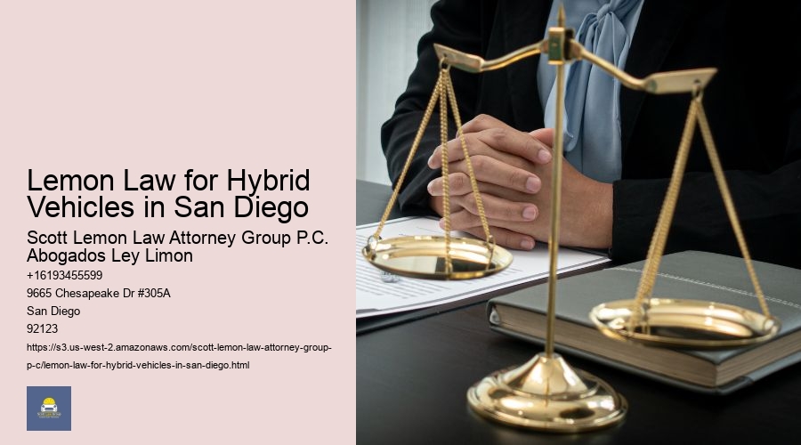 Lemon Law for Hybrid Vehicles in San Diego