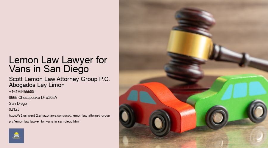 Lemon Law Lawyer for Vans in San Diego