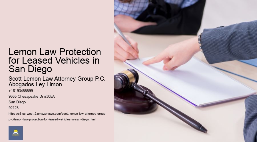 Lemon Law Protection for Leased Vehicles in San Diego