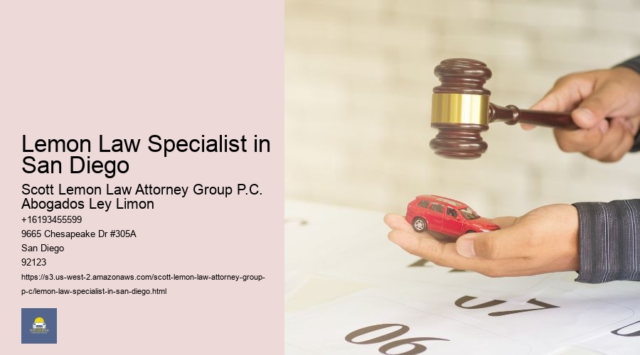 Lemon Law Specialist in San Diego