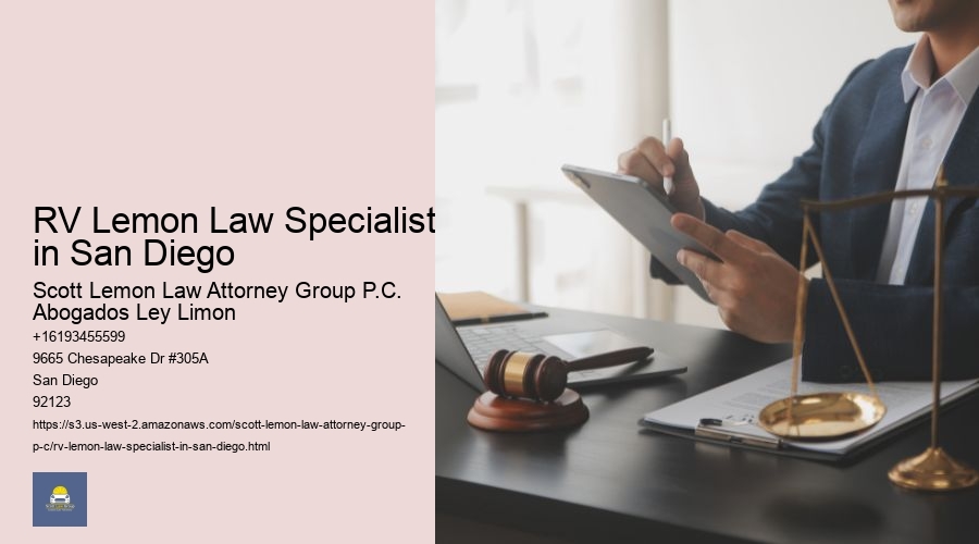 RV Lemon Law Specialist in San Diego