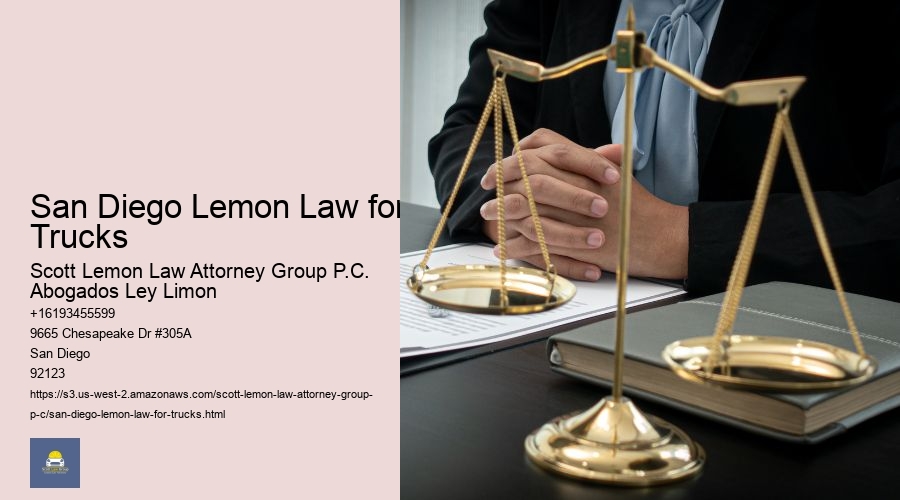 San Diego Lemon Law for Trucks