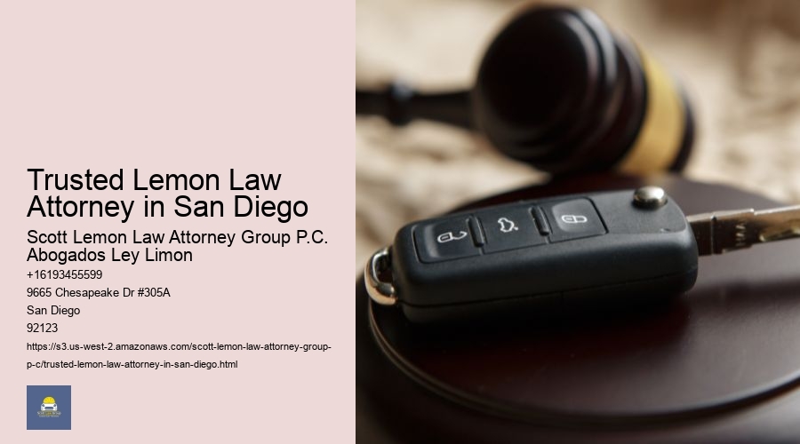 Trusted Lemon Law Attorney in San Diego