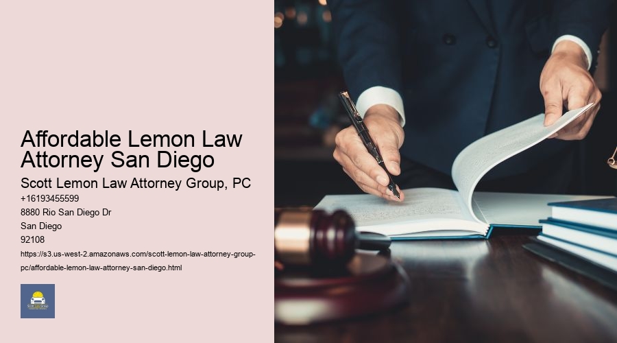 Affordable Lemon Law Attorney San Diego
