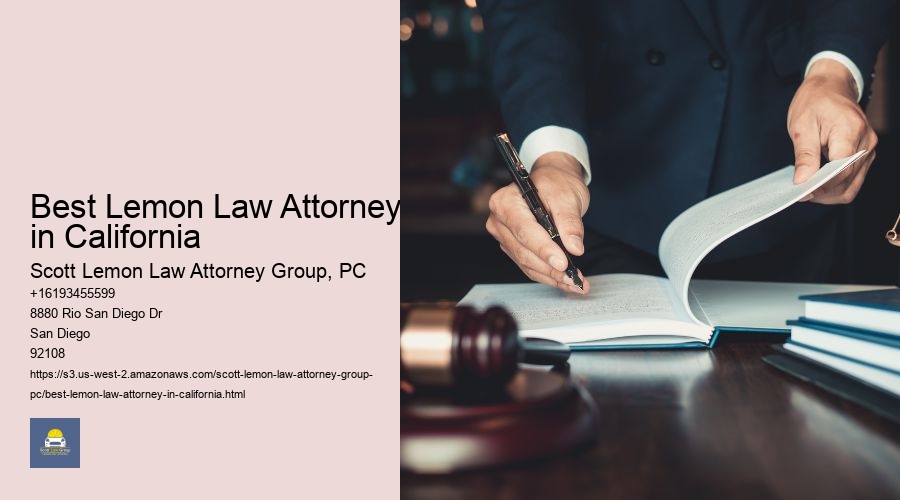 Best Lemon Law Attorney in California
