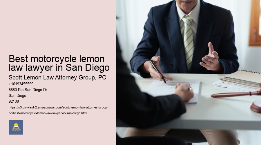 best motorcycle lemon law lawyer in San Diego