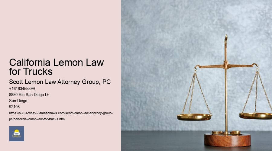 California Lemon Law for Trucks