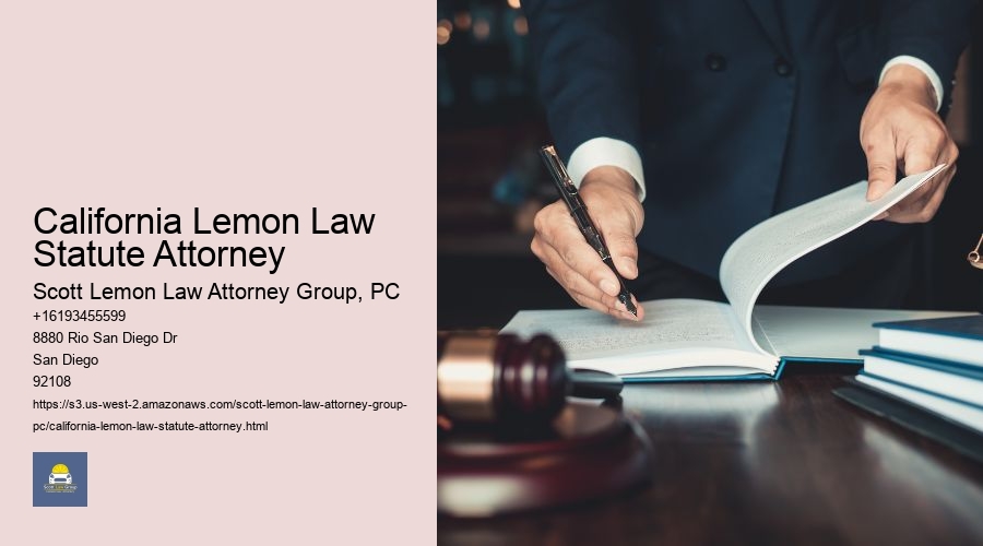 California Lemon Law Statute Attorney