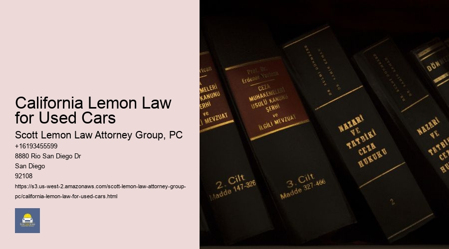 California Lemon Law for Used Cars