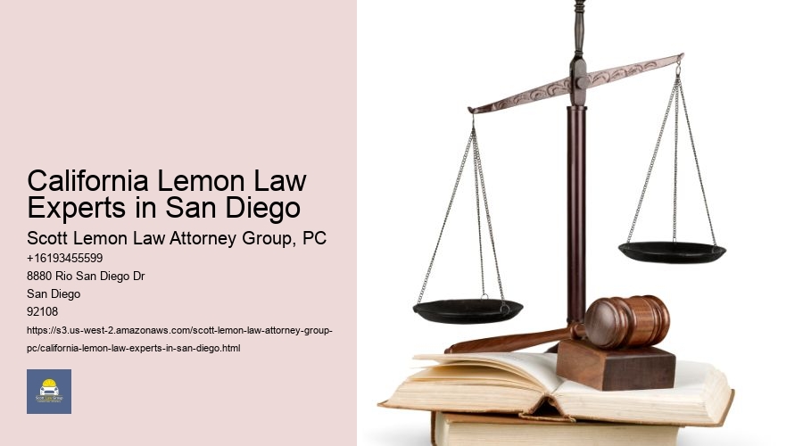 California Lemon Law Experts in San Diego