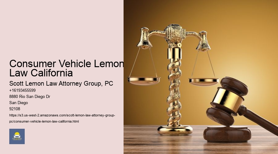 Consumer Vehicle Lemon Law California