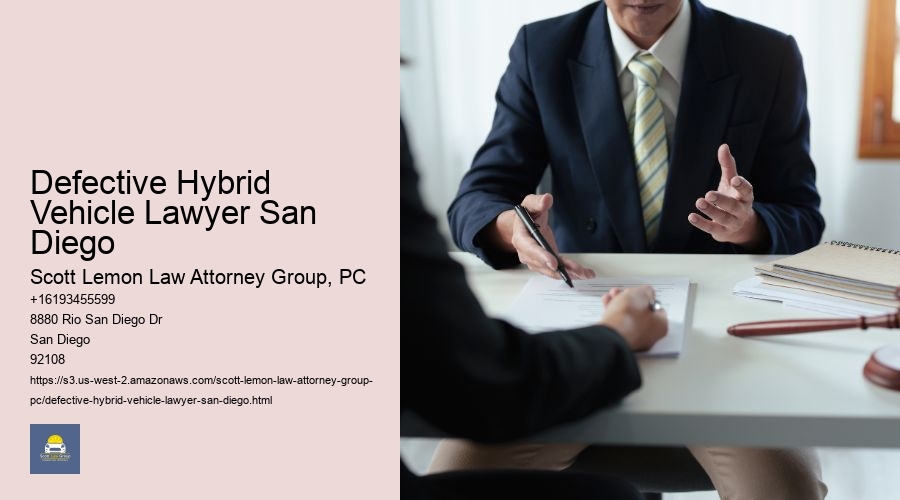 Defective Hybrid Vehicle Lawyer San Diego