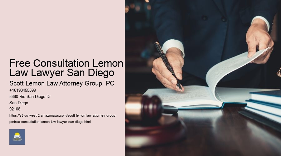 Free Consultation Lemon Law Lawyer San Diego