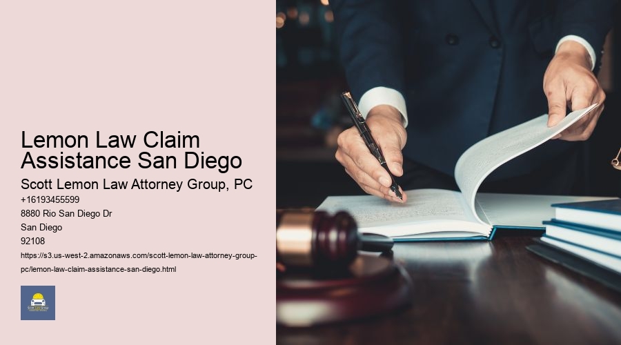 Lemon Law Claim Assistance San Diego