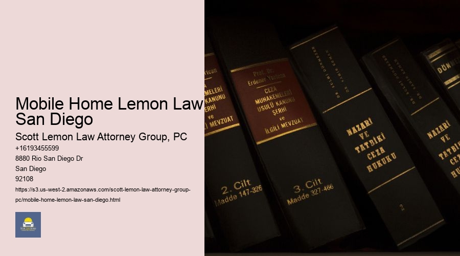 Mobile Home Lemon Law San Diego