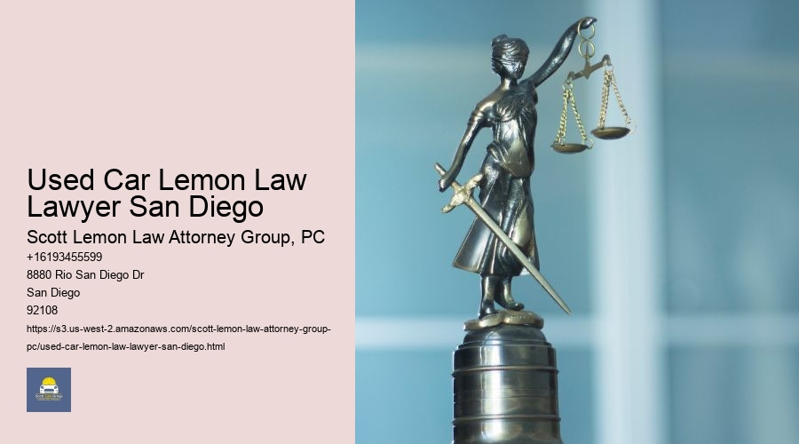 Used Car Lemon Law Lawyer San Diego