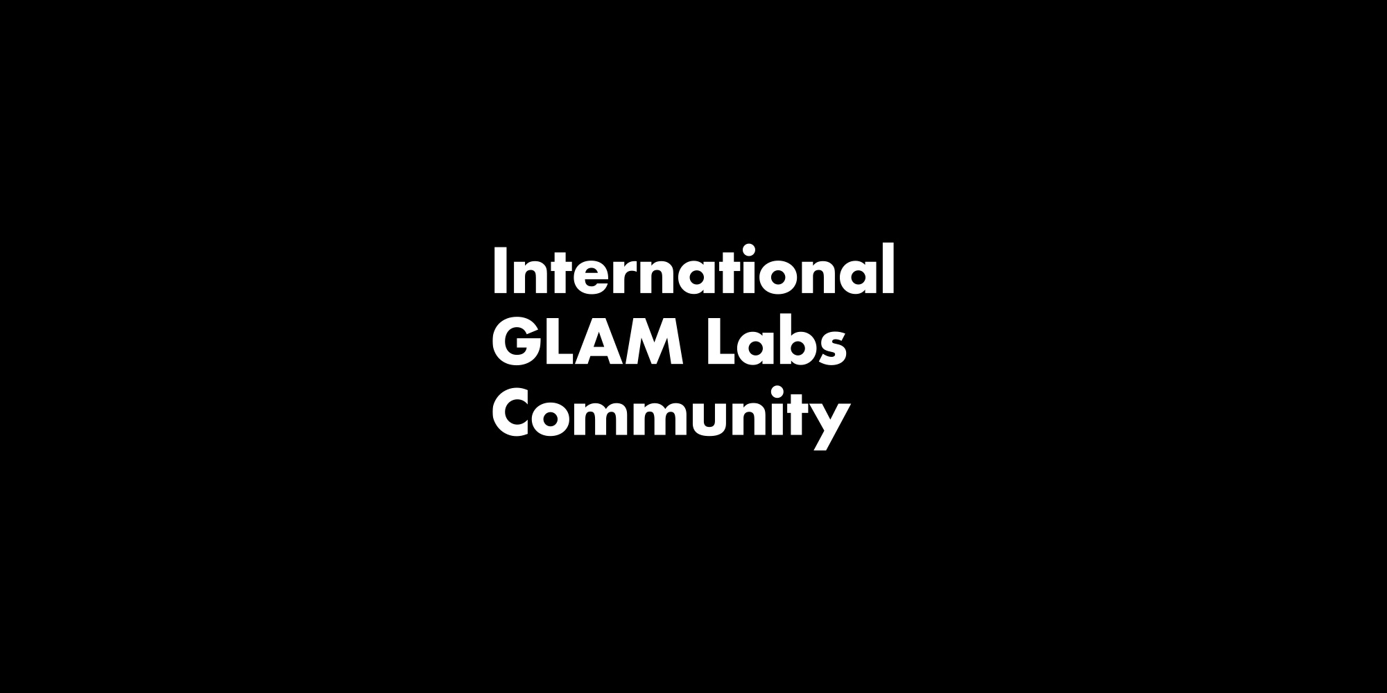 International GLAM Labs Community