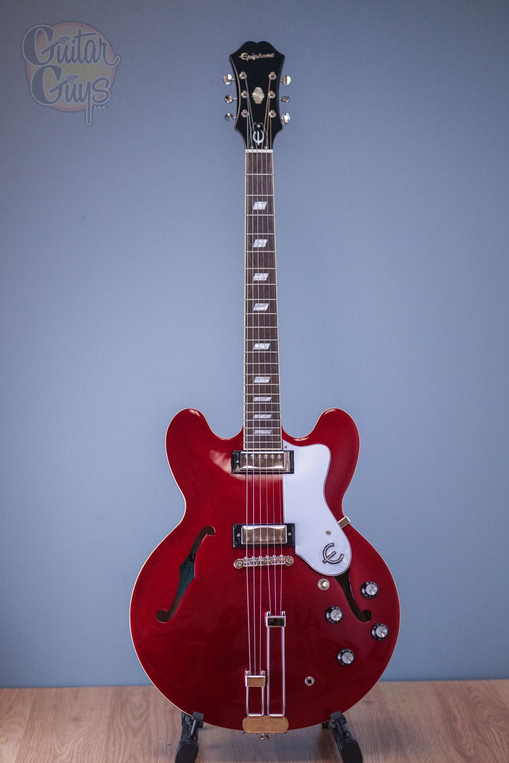 ギター Epiphone Riviera Sparkling Burgundy 2021 Epiphone Riviera Semi-hollowbody - Sparkling Burgundy