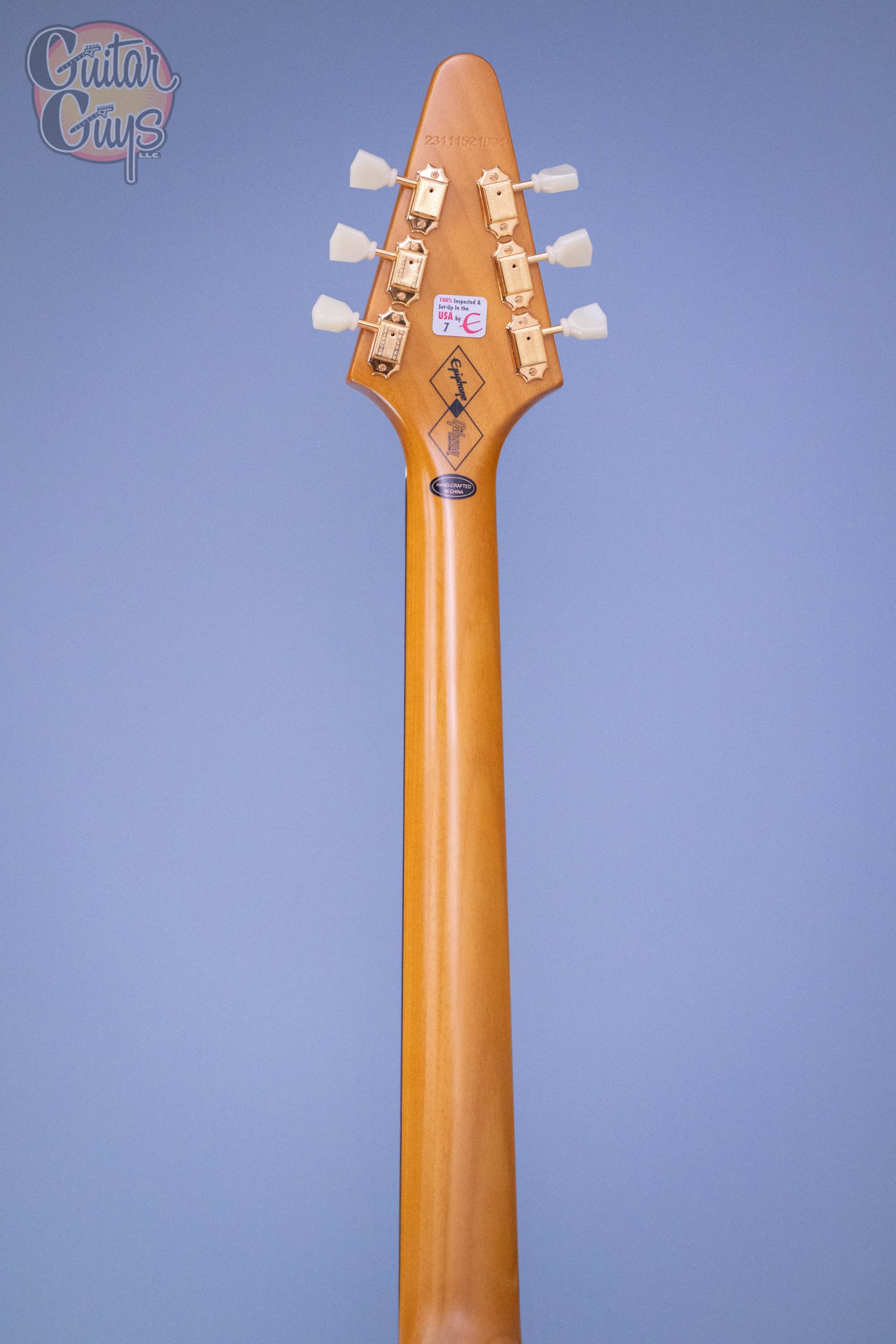 Epiphone 1958 Korina Flying V Aged Natural - Image 5