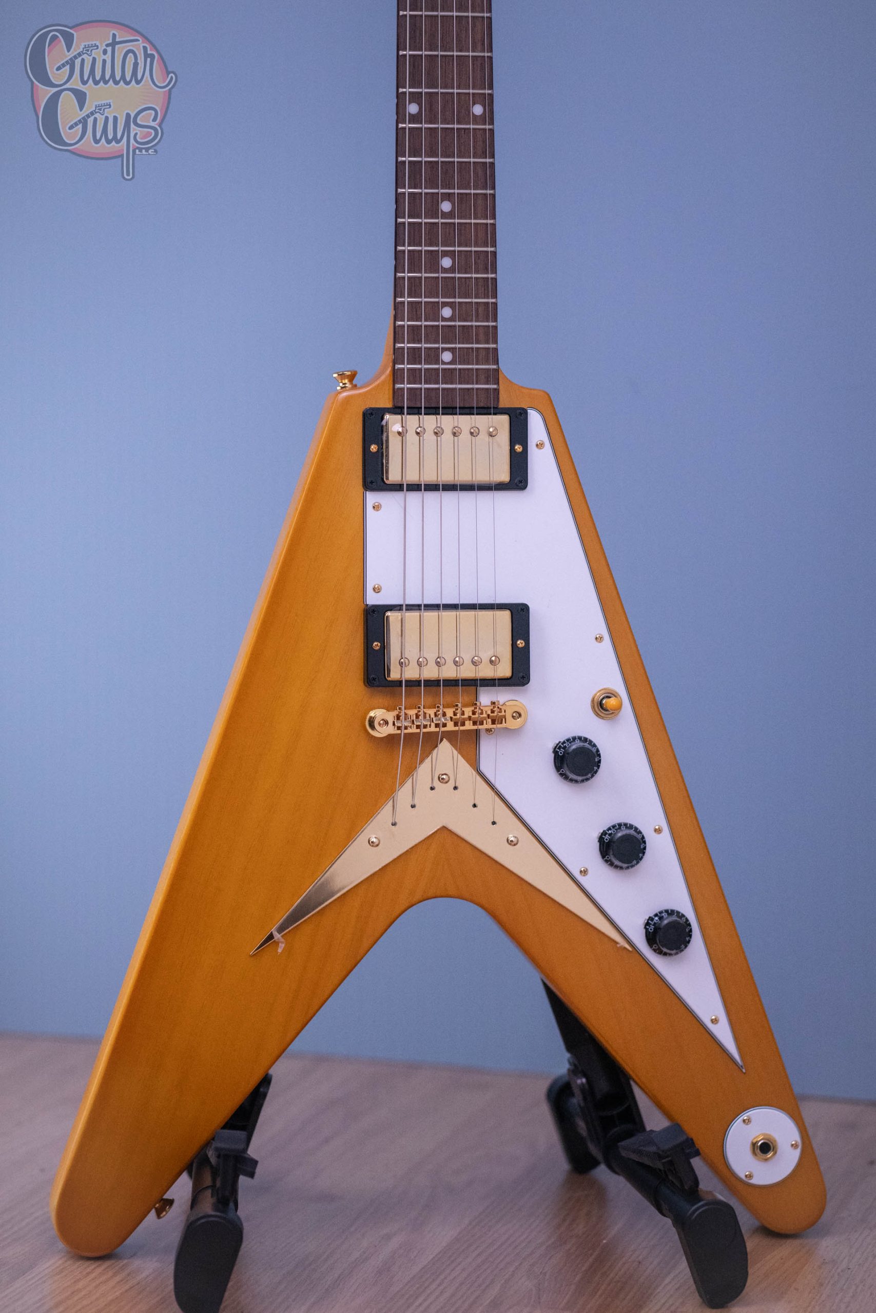 Epiphone 1958 Korina Flying V Aged Natural - Image 4