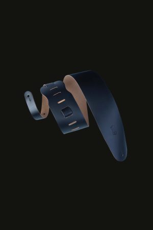 Levy's M4-BLK 3.5" Leather Bass Strap Black